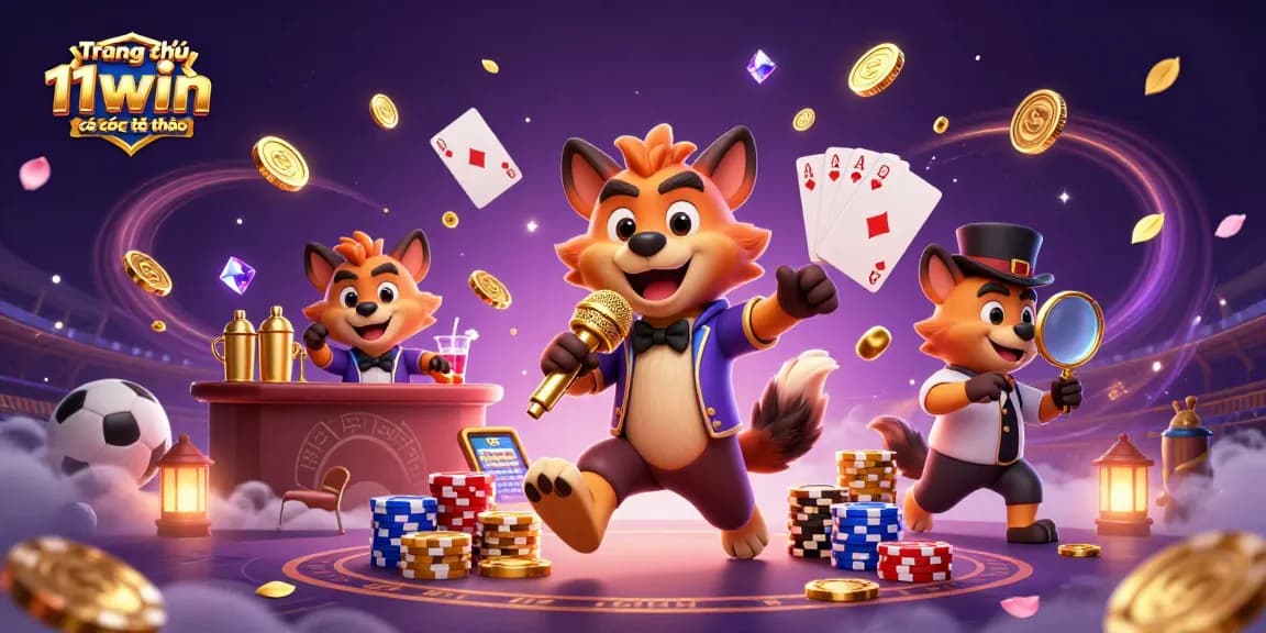 Engage with Trang chủ 11win cá cược thể thao in a vibrant sports betting scene featuring playful hyenas and dynamic betting elements.