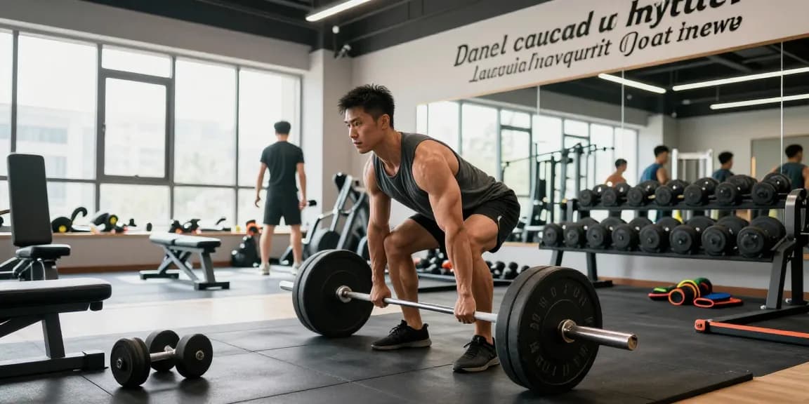 Dynamischer Athlet hebt Gewichte im Anabolika Shop Deutschland und zeigt Trainingsengagement sowie Krafttraining.