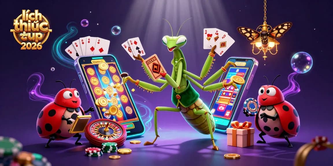 Experience the thrilling world of lịch thi đấu world cup 2026 with a vibrant, engaging casino-themed 3D illustration.