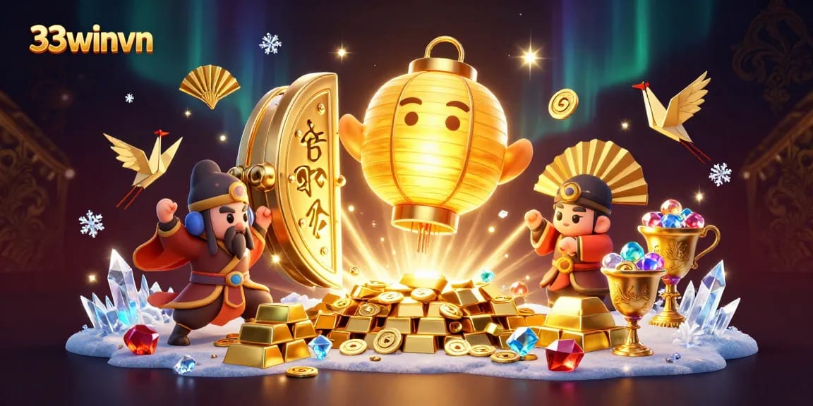 Experience thrilling wins at 33winvn with vibrant scenes of magical characters and treasure!