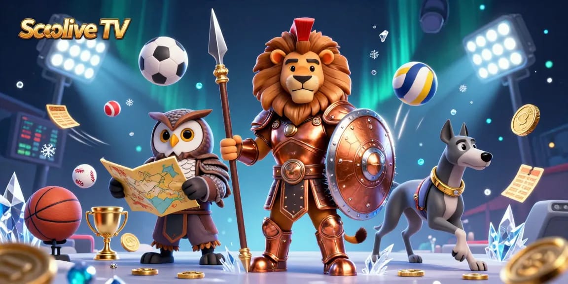 Bet on Socolive TV with a dynamic scene featuring Spartan lion and sports elements.