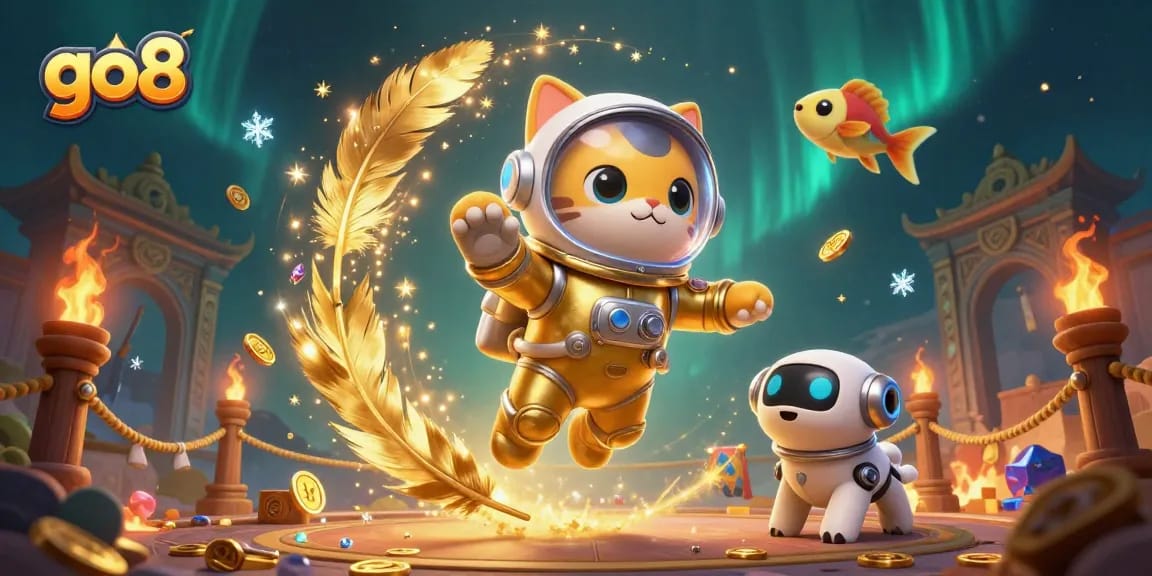Engage in thrilling adventures with go8, showcasing extraterrestrial fun and casino action.