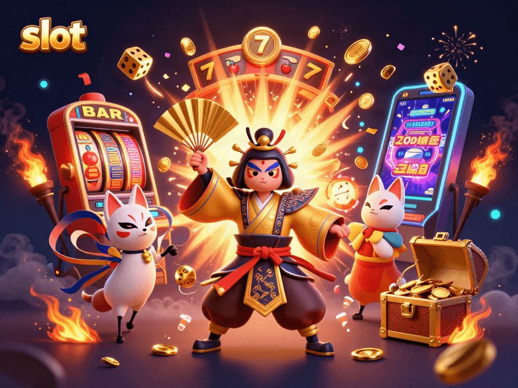 Engage with thrilling slot adventures featuring vibrant kabuki characters and dynamic gaming elements.