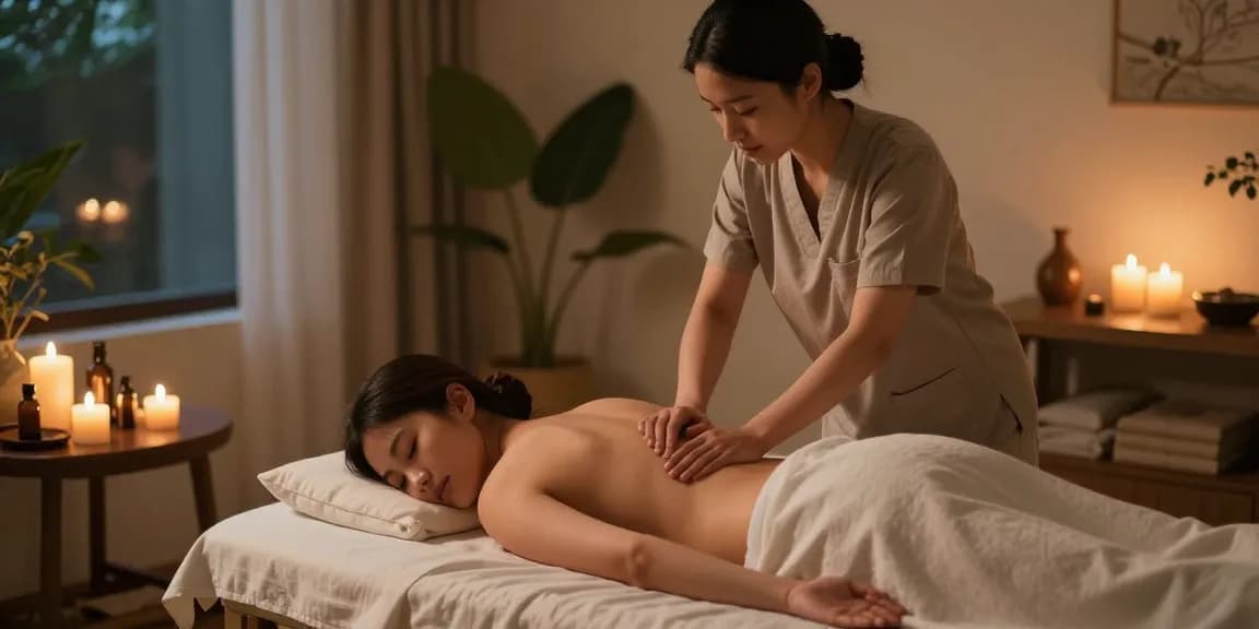 Experience premium 광명출장마사지 in a serene home setting with a professional therapist.
