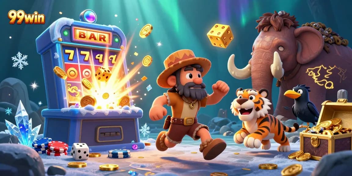 Experience thrilling gameplay with 99win's dynamic casino scene featuring charming characters and rich rewards.
