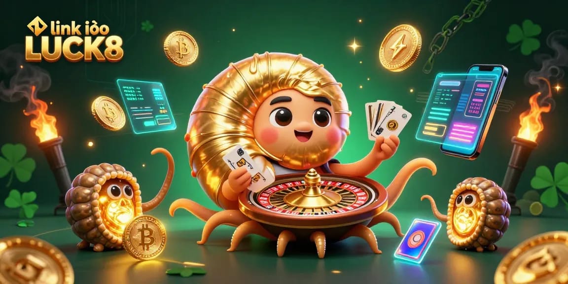 Engage in thrilling games with the link vào LUCK8 casino platform showcasing vibrant 3D elements.