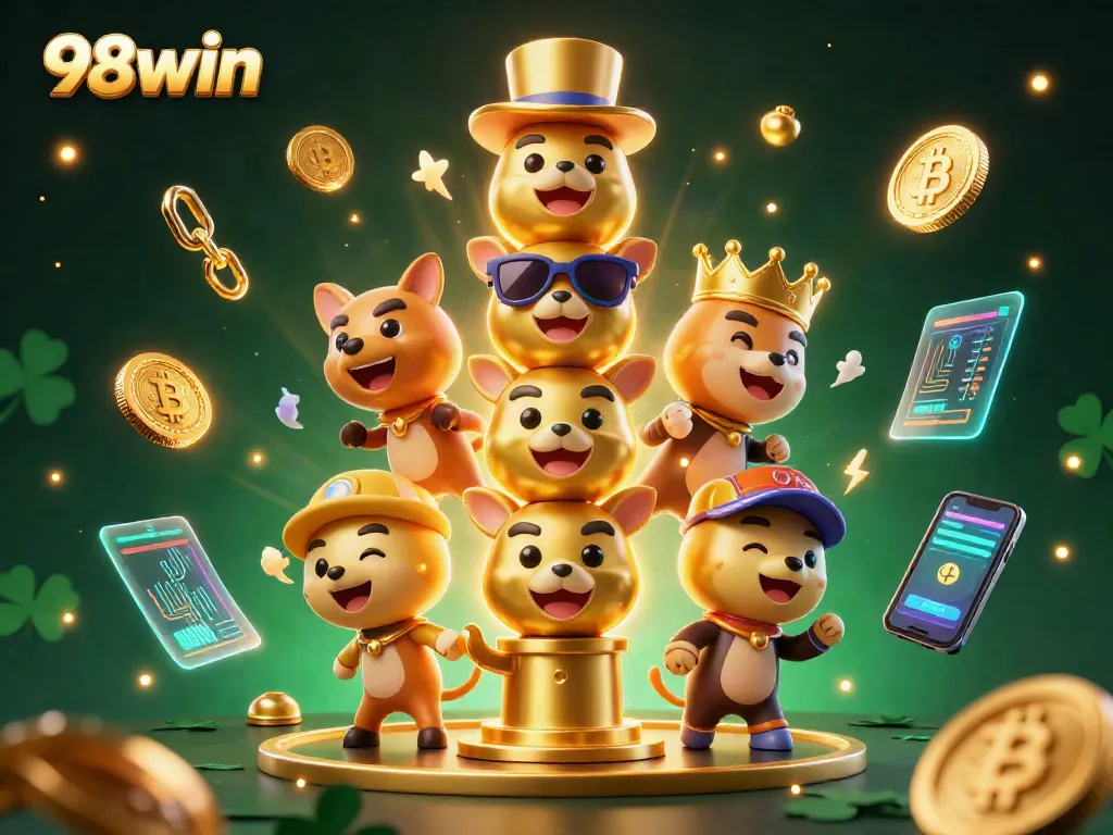 Experience thrilling gameplay with 98win, featuring vibrant casino elements and dynamic crypto assets.