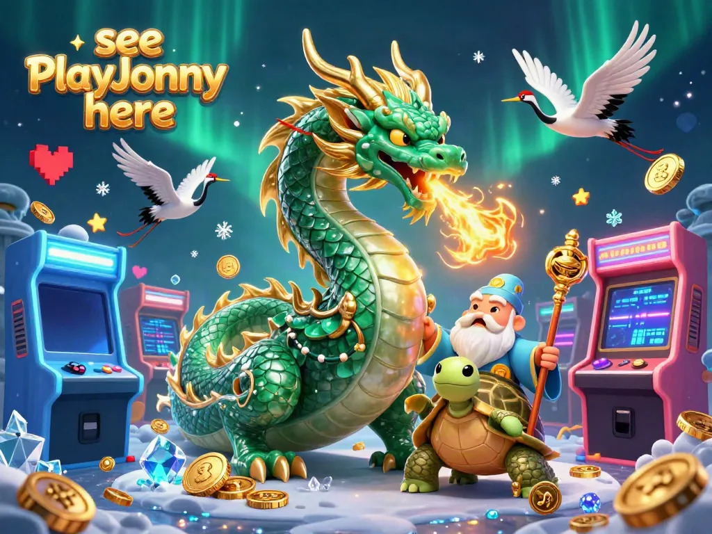 Experience thrilling gameplay and bonuses at PlayJonny Casino with vibrant visuals, characters, and game elements.