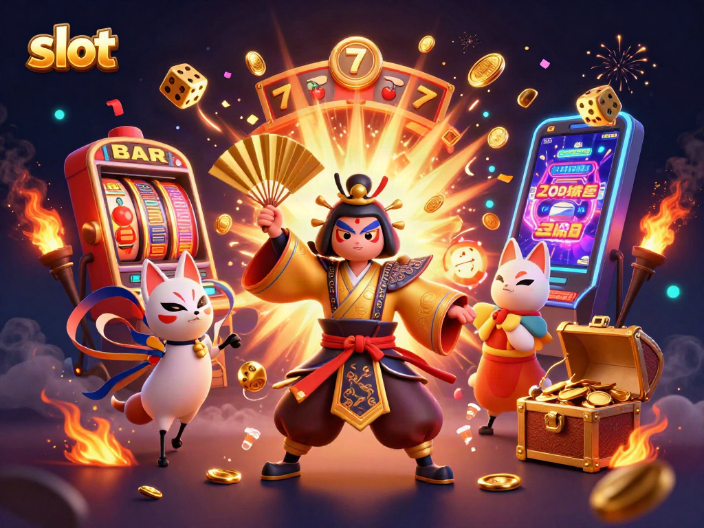 Engage with thrilling slot adventures featuring vibrant kabuki characters and dynamic gaming elements.