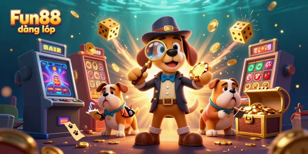 Engage with Fun88 đăng nhập by discovering vibrant casino elements and cartoon detectives in action.